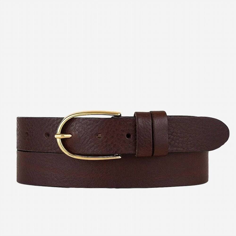 NEW AMSTERDAM HERITAGE women's drika smart full grain leather belt in brown / go